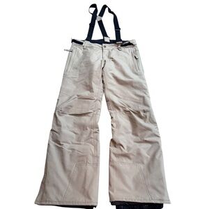686 Six Eight Six Avey Snow Pants Size Small Tan Suspenders Outdoors READ